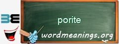 WordMeaning blackboard for porite